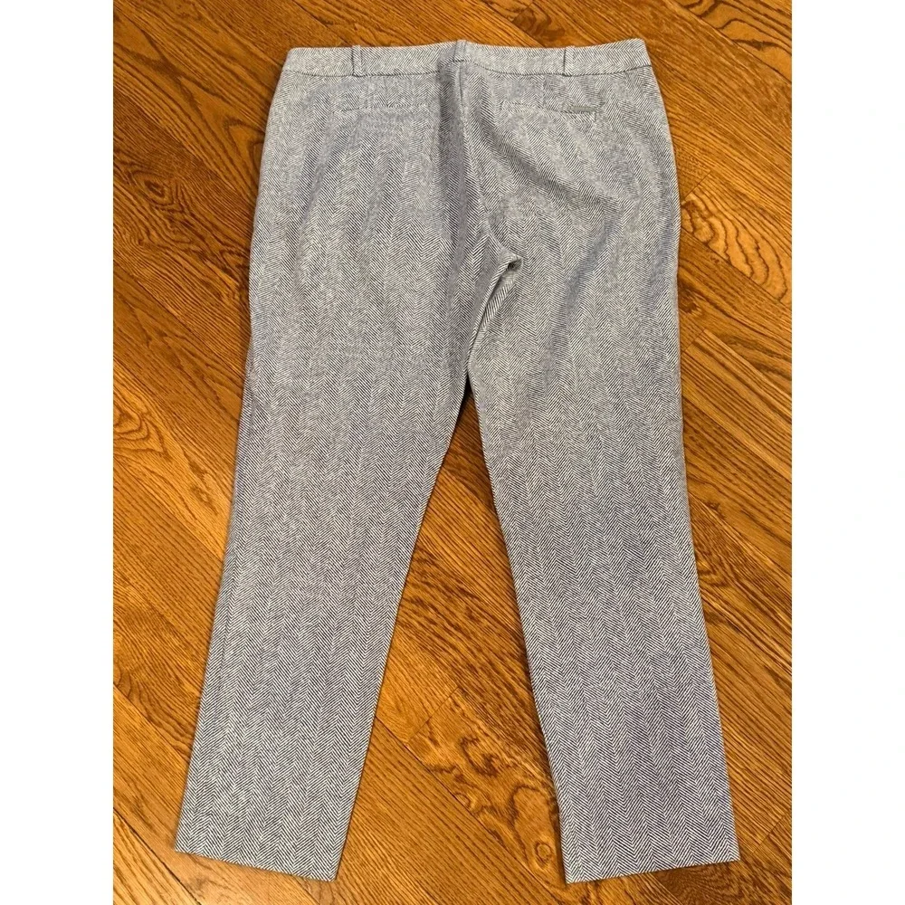 Michael Kors Women's Size 14 Blue‎ Herringbone Print Pants
